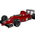 Red Ferrari Functional Race Car With Streamlined Design And Goodyear Tires