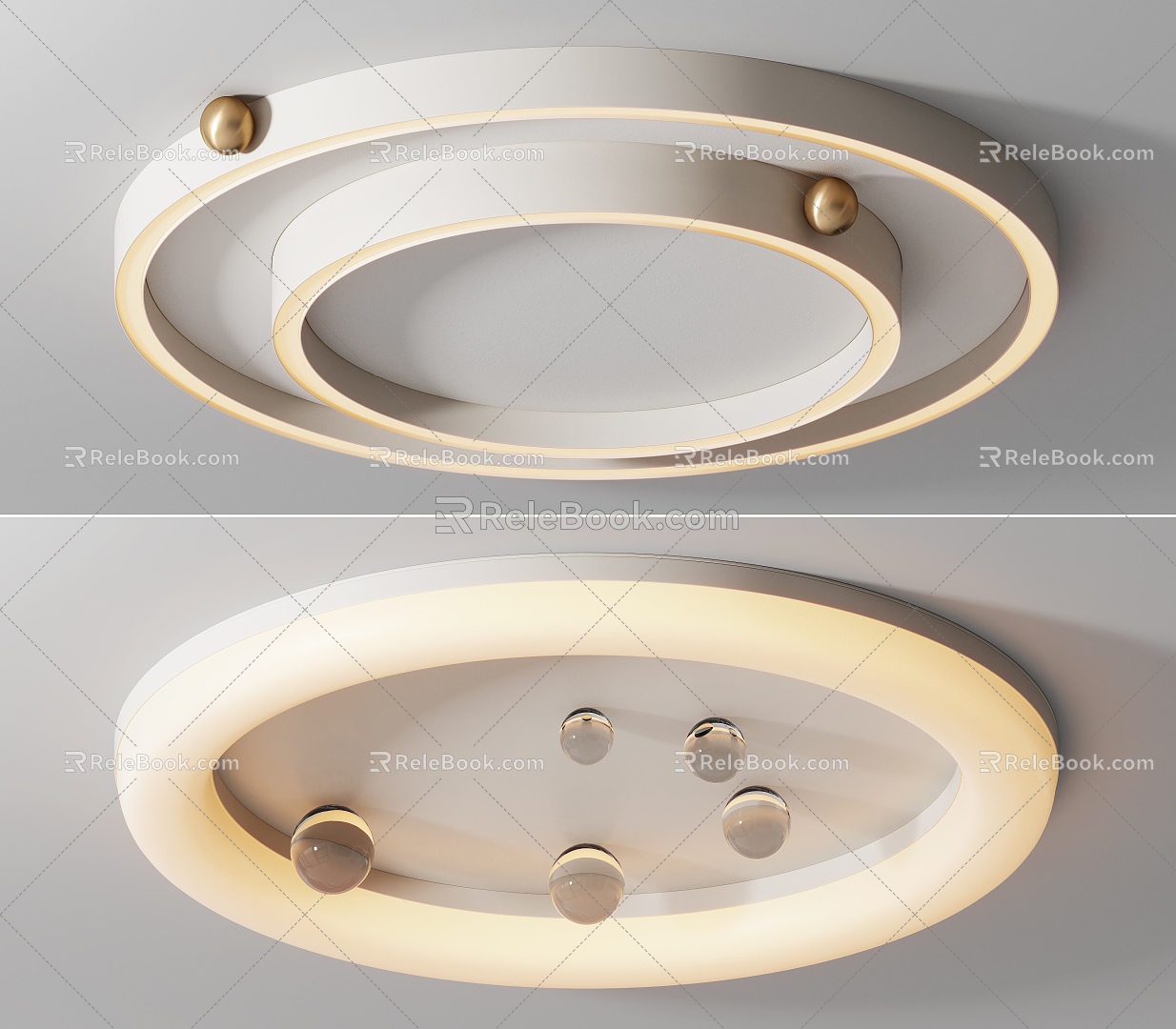 Modern Cream Style Ceiling Lamp Light Luxury Minimalist 3d model