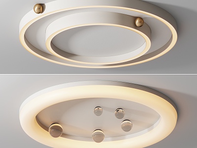 Modern Cream Style Ceiling Lamp Light Luxury Minimalist 3d model