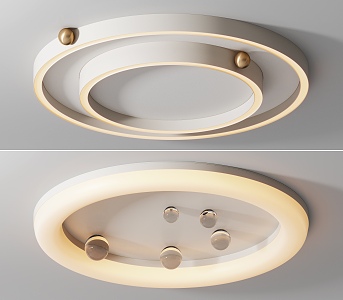 Modern Cream Style Ceiling Lamp Light Luxury Minimalist 3d model