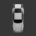 White Classic Sports Car With Streamlined Body Rear Spoiler And Reflective Surface