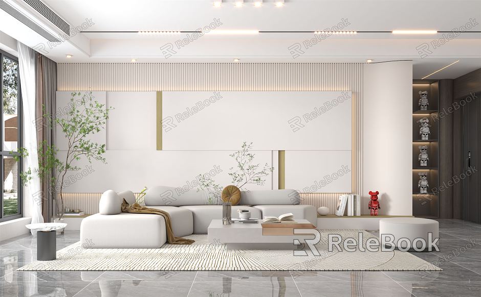 modern living room home living room model