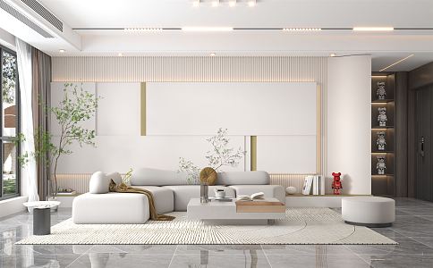 modern living room home living room 3d model