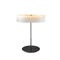 Two Modern Table Lamps With White Round Shade And Black Base Design 3d model