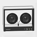 High Quality Modern Dual Speakers with Transparent Case White and Black Design