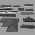 Traditional Roof Tiles In Various Shapes And Architectural Design Elements