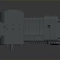 Gray Car Tire Mechanical Part with Cooling Fin Structure Top Round Cover and Side Connections