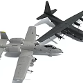 Detailed Military Fighter Jet And Transport Aircraft Scale Models