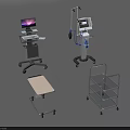 Essential Medical Equipment Including Mobile Workstation Monitor Cart And Storage Trolley