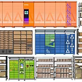 Express Rack Express Rack Cainiao Post Storage Rack 3d model