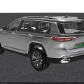 White Jeep SUV Modern Electric Vehicle With Front Grille And Alloy Wheels