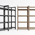 Modern shelf supermarket display rack 3d model