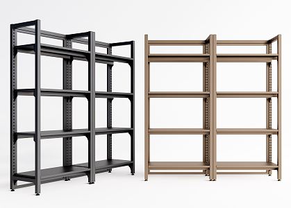 Modern shelf supermarket display rack 3d model