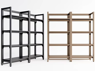 Modern shelf supermarket display rack 3d model