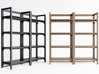 Modern shelf supermarket display rack 3d model