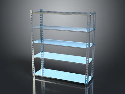 Industrial Equipment Heavy Duty Metal Shelving With Multiple Layers For Storage 3d model