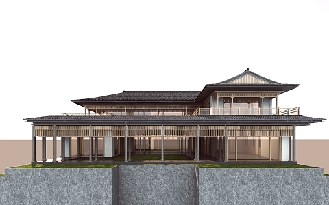 Chinese-style ancient architecture Song-style architecture 3d model