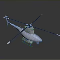 White Helicopter With Main Rotors Tail Rotor Landing Gear And Aerodynamic Design
