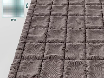 Square Brown Textured Diamond Pattern Rug 2000x2000 Size for Living Room 3d model