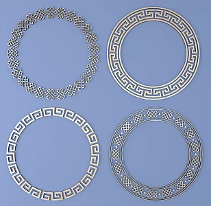 1026 Metal Carved 03 3d model