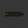 Green Military Missile Launch Vehicle With Vertical Missile And Eight Wheels