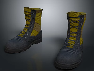 Cotton Shoes Warm Shoes Cold-proof Shoes Realistic 3d model