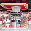 Cosmetics Specialty Store Interior With Neon Lights