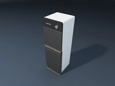 Modern Two Door Refrigerator Freezer With Black And White Sleek Design For Home Kitchen 3d model