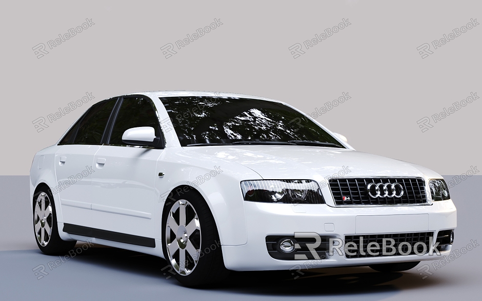 white car sedan audi model