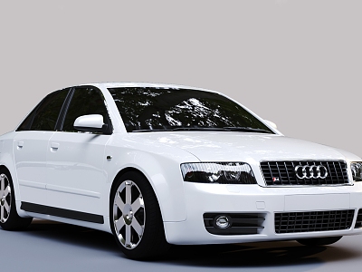 white car sedan audi model