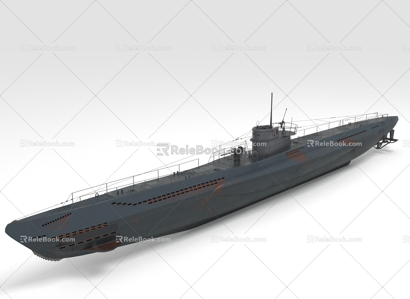 Submarine Submarine World War II Submarine Warship 3d model