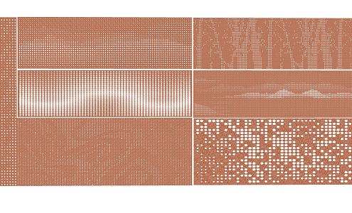 Modern background wall perforated plate 3d model