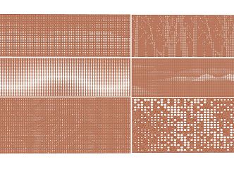 Modern background wall perforated plate 3d model