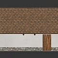 Small House Model With Brown Tiled Roof White Walls And Wooden Door