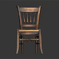 Classic Wooden Leisure Chair With Woven Seat And Elegant Backrest Design