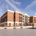 Modern School Elementary Components 3d model