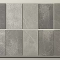 Gray Marble Tile Samples Featuring Different Textures Arranged In Two Rows Five Columns 3d model