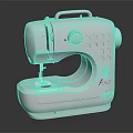 Ane Modern Sewing Machine With White Mint Green Design And Control Panel 3d model