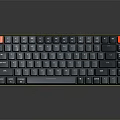 Sleek Modern Mechanical Keyboard With Gray Keycaps Red Accent Keys And Compact Design