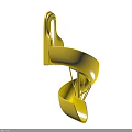 Yellow Spiral Slide Playground Equipment For Kids Outdoor Play Area