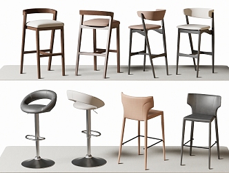 Modern Bar Chair Bar Stool High Stool 3d model