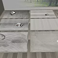 Modern Simple Cream Style Carpet 3d model