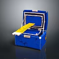 Tool Box Iron Box Multi-layer Tool Box Iron Box Iron Trunk Box Luggage Leather Box 3d model