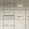 Modern chandelier combination 3d model