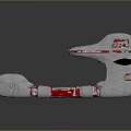 Sleek Silver And Pink Cosmic Spaceship Model With Futuristic Modules And Aerodynamic Design