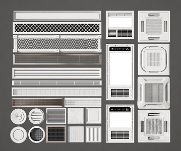Modern air conditioner air outlet air conditioner outlet 3d model