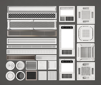 Modern air conditioner air outlet air conditioner outlet 3d model