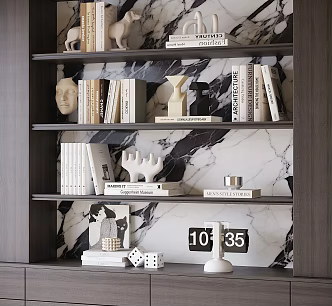 Modern Book Ornaments Bookcase Ornaments 3d model