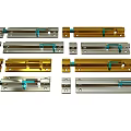 Various Silver And Gold Door Bolts With Different Designs For Home Security