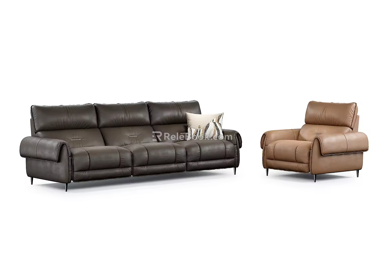 Chivas Functional Sofa Modern Soft Leather Sofa 3d model